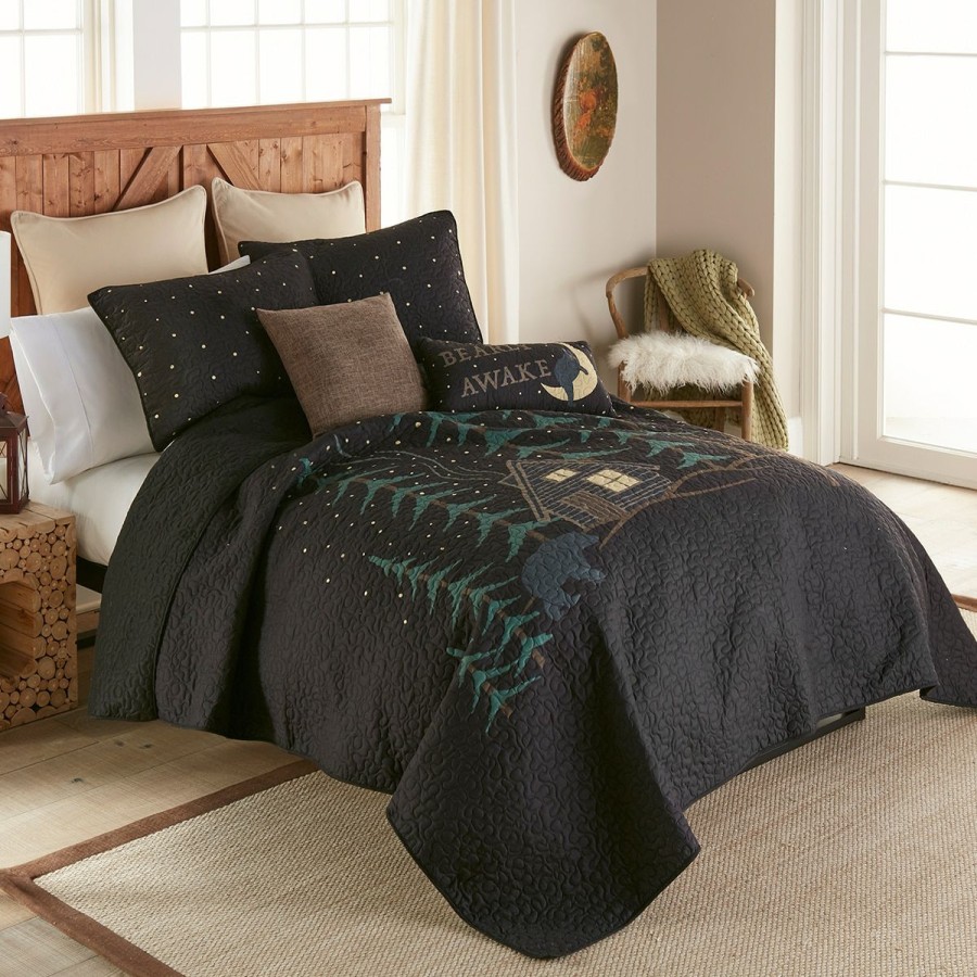 Bed * | Buy Donna-Sharp Bed Donna Sharp Evening Lodge 140 Tc Quilt Set Dark-Blue