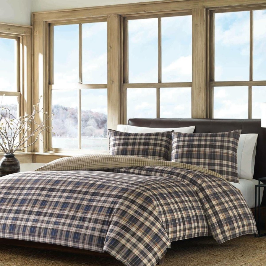 Bed * | Best Pirce Eddie-Bauer Bed Eddie Bauer Port Gamble 180 Thread Count Comforter Set Dusted-Indigo