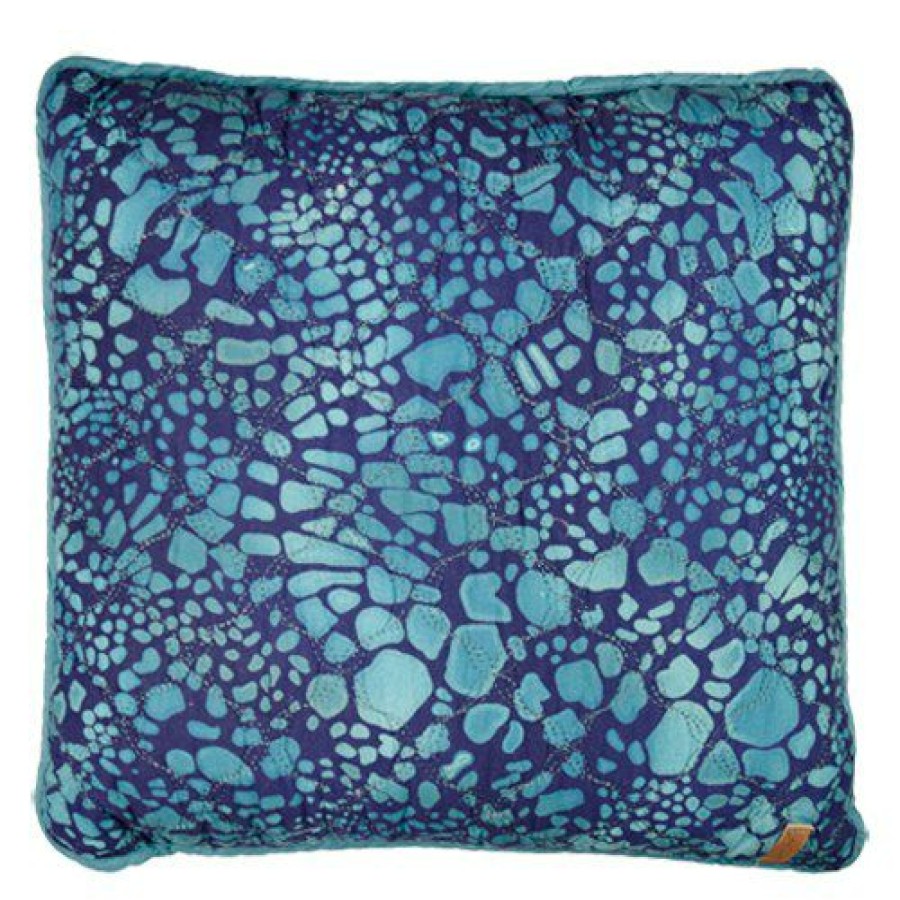 Bed * | Budget Donna-Sharp Bed Donna Sharp Summer Surf Ocean Square Decorative Pillow 18 18 Aqua