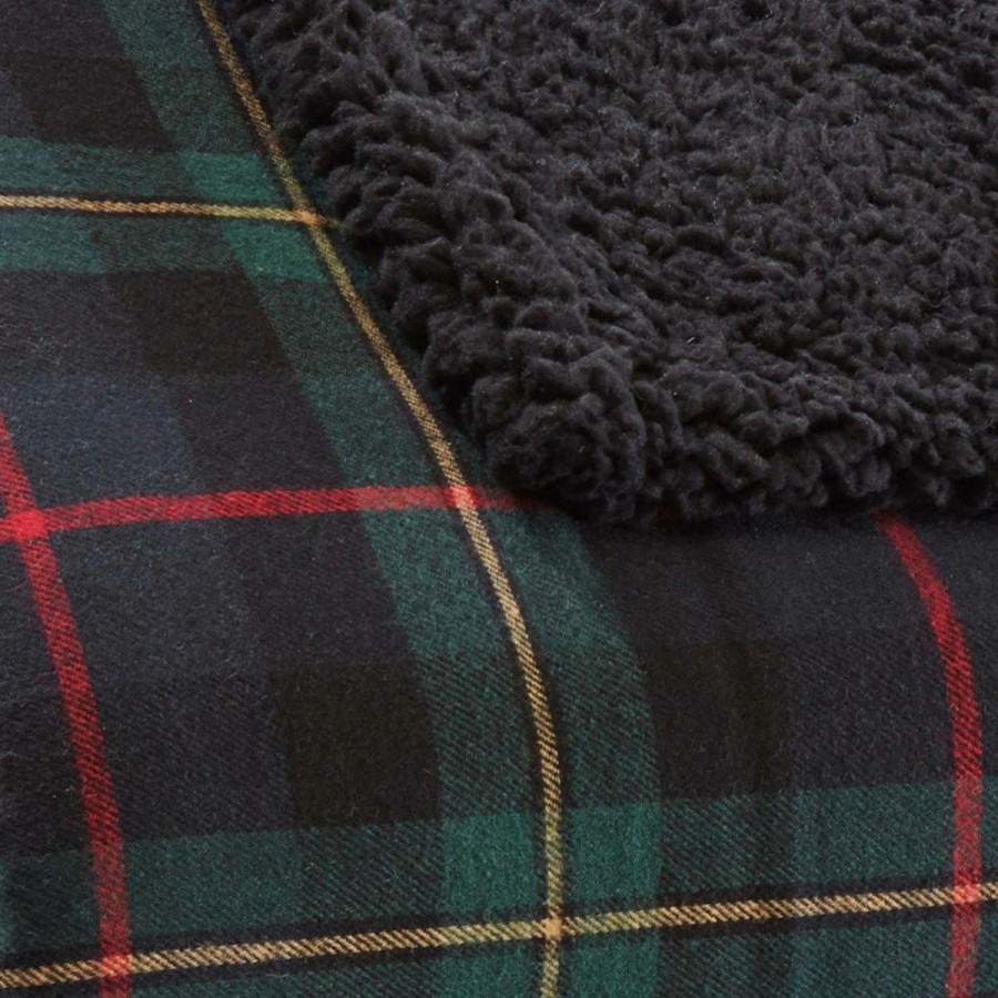 Bed * | Promo Eddie-Bauer Bed Eddie Bauer Mountain Pine Tartan Green Throw Blanket Dark-Green