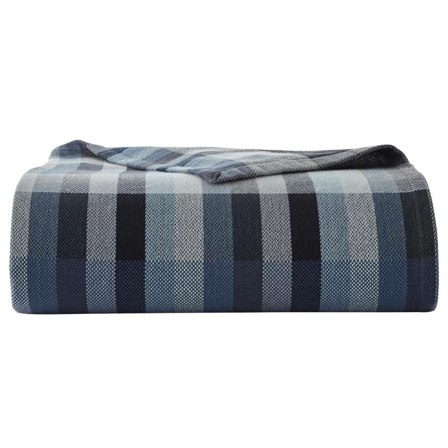 Bed * | Best Deal Eddie-Bauer Bed Eddie Bauer Windsor Stripe Blanket Blue