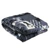 Bed * | Deals Donna-Sharp Bed Donna Sharp Nightly Walk Throw Blanket Black/Grey