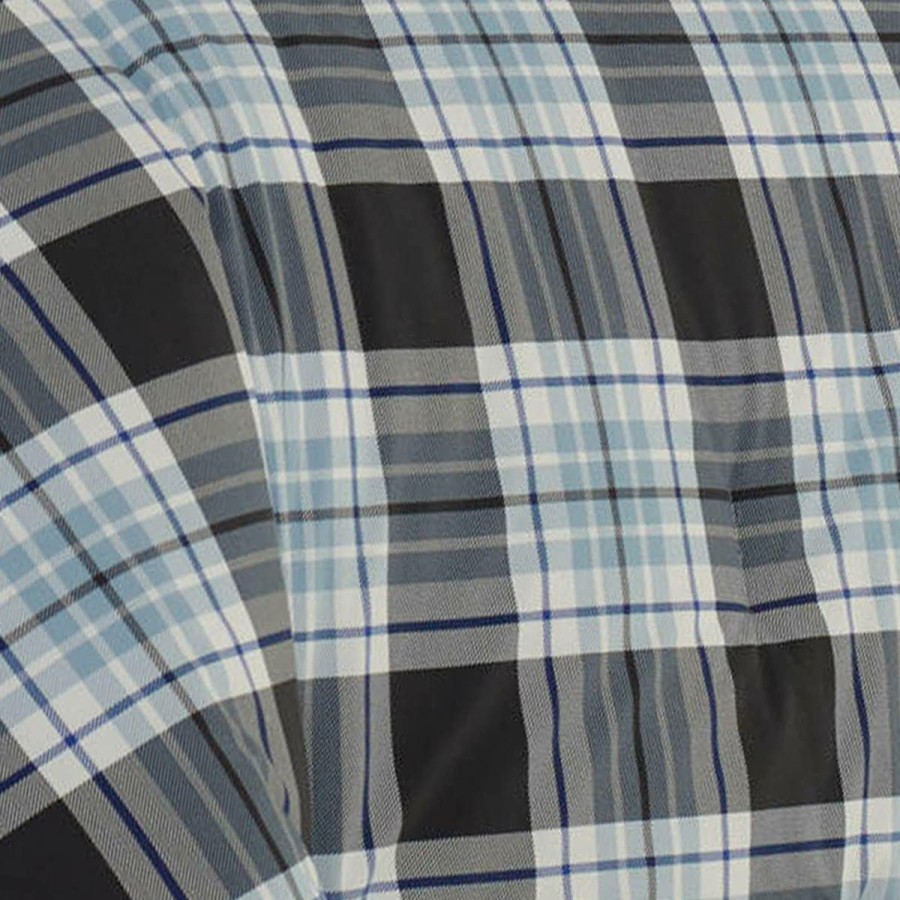 Bed * | Best Deal Eddie-Bauer Bed Eddie Bauer Lewis Plaid 180 Thread Count Duvet Cover Set Navy