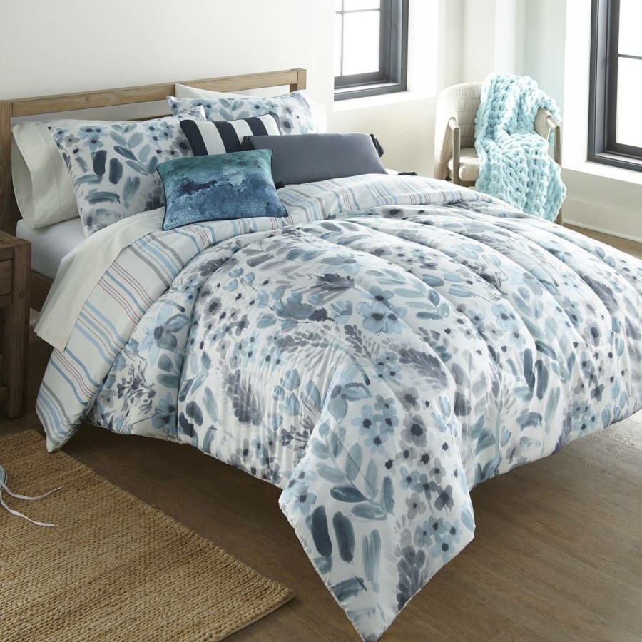 Bed * | Best Deal Donna-Sharp Bed Your Lifestyle By Donna Sharp Cordoba Comforter Set White/Blue