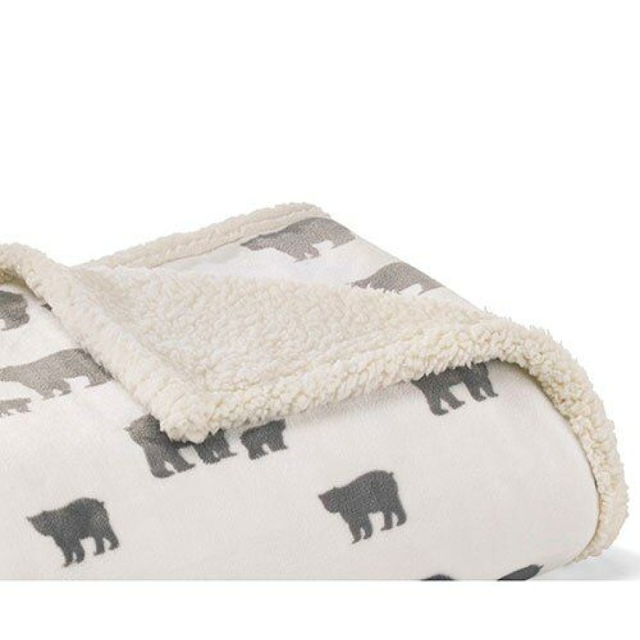 Bed * | Top 10 Eddie-Bauer Bed Eddie Bauer Bear Village Throw Beige