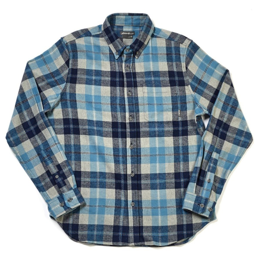 Clothing * | New Eddie-Bauer Clothing Mens Eddie Bauer Flex Flannel Shirt Cinder