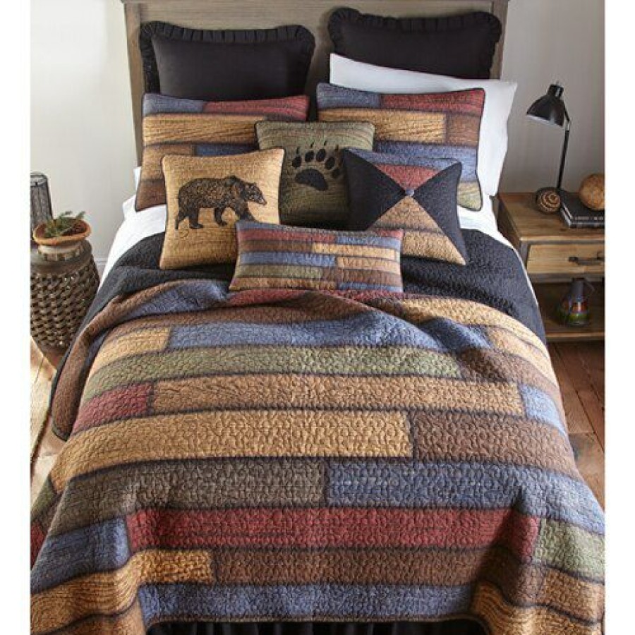 Bed * | Cheapest Donna-Sharp Bed Donna Sharp Oakland Cotton Quilt Set Brown/Multi