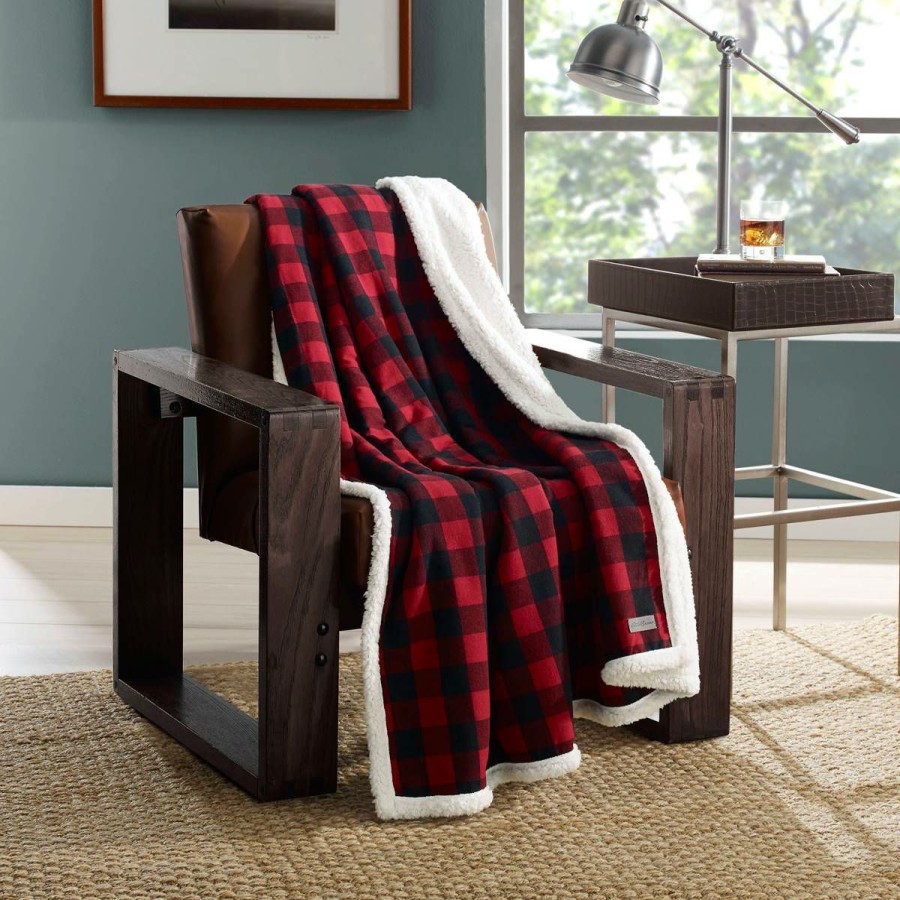 Bed * | Discount Eddie-Bauer Bed Eddie Bauer Cabin Plaid Throw And Pillow Set