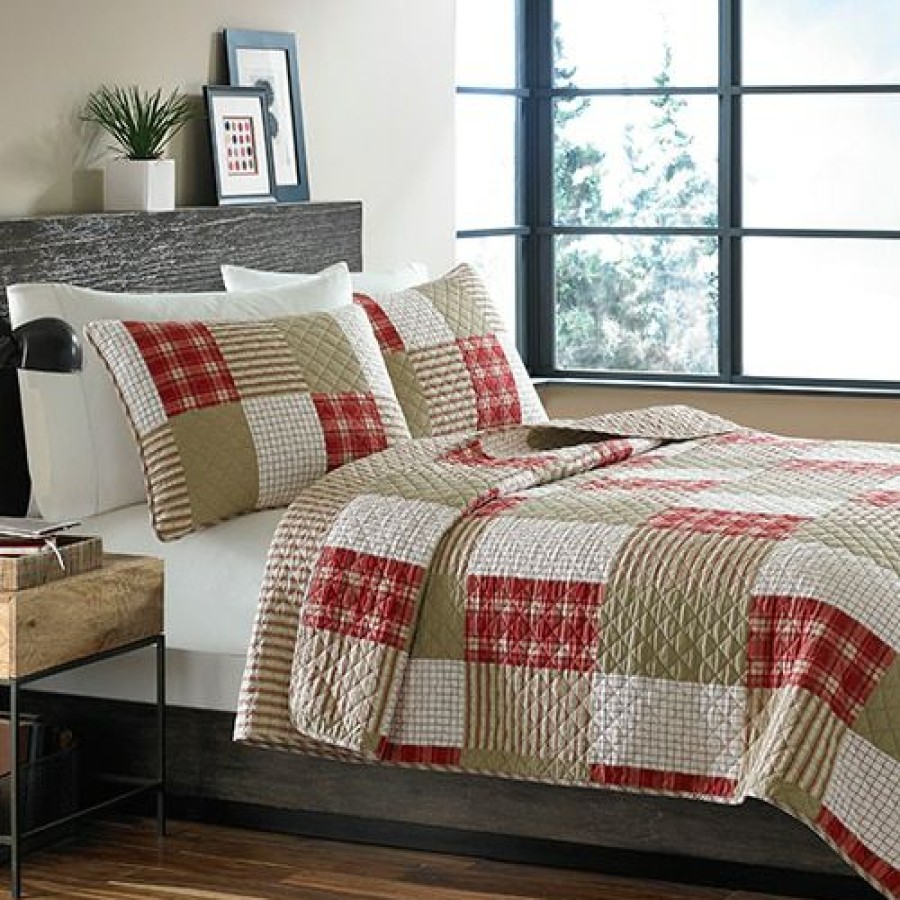 Bed * | Top 10 Eddie-Bauer Bed Eddie Bauer Camano Island Mini Quilt Set Red/Green/White-Multi