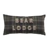 Bed * | Deals Donna-Sharp Home Decor Donna Sharp Bear Panels Plaid Decorative Pillow 11 22 Black/Gold