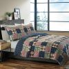 Bed * | Best Deal Eddie-Bauer Bed Eddie Bauer Madrona Plaid 136 Thread Count Quilt Set Dark-Blue