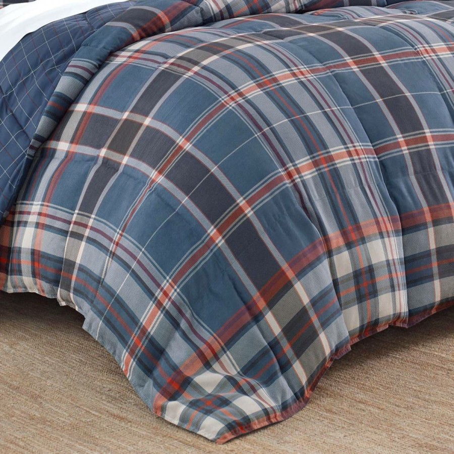 Bed * | Promo Eddie-Bauer Bed Eddie Bauer Shasta Lake Reversible Comforter Set Navy