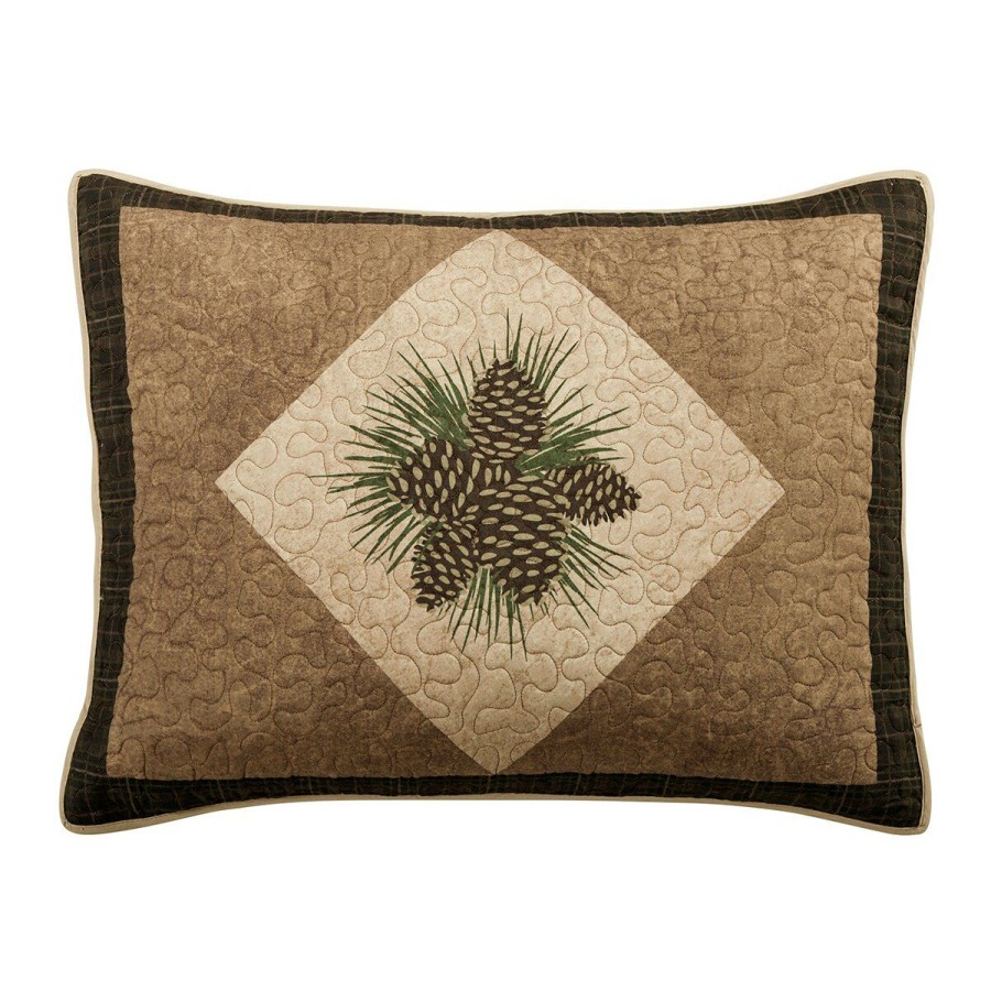 Bed * | Wholesale Donna-Sharp Home Decor Donna Sharp Antique Pine Decorative Pillow 18 18 Brown