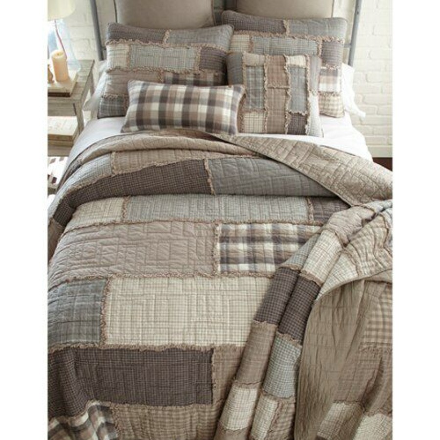 Bed * | Budget Donna-Sharp Bed Donna Sharp Smokey Cobblestone Cotton Quilt Set Taupe-Multi