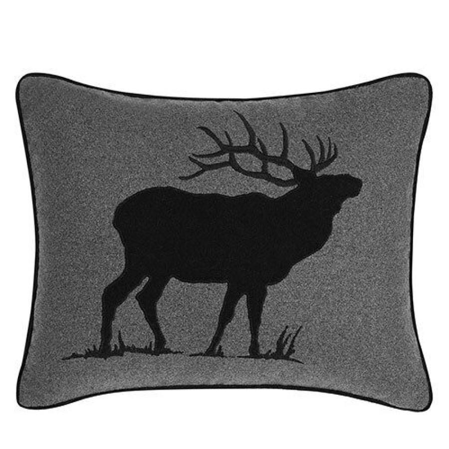 Bed * | Best Sale Eddie-Bauer Home Decor Eddie Bauer Elk Rectangle Decorative Pillow 16 20 Charcoal