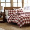 Bed * | Coupon Eddie-Bauer Bed Eddie Bauer Edgewood Plaid Red 150 Thread Count Duvet Set Red/Multi