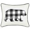 Bed * | Hot Sale Eddie-Bauer Home Decor Eddie Bauer Cabin Plaid Bear Decorative Pillow 16 20 Black