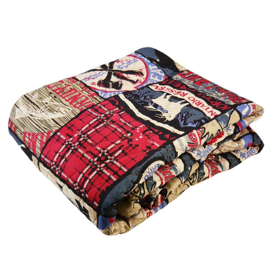 Bed * | Top 10 Donna-Sharp Bed Donna Sharp The Great Outdoors Throw Blanket Red/Black