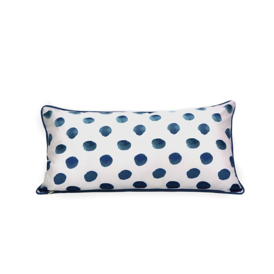 Bed * | Best Sale Donna-Sharp Home Decor Donna Sharp Coral Crush Dots Decorative Pillow 11 22 White/Blue