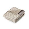 Bed * | Budget Donna-Sharp Bed Donna Sharp Smoky Cobblestone Cotton Throw Blanket Beige/Grey