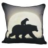 Bed * | Cheapest Donna-Sharp Home Decor Donna Sharp Nightly Walk Silhouette Decorative Pillow 18 18 Black/Grey