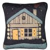 Bed * | New Donna-Sharp Bed Donna Sharp Moonlit Cabin Square Decorative Pillow 18 18 Charcoal/Navy