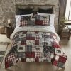 Bed * | Hot Sale Donna-Sharp Bed Donna Sharp Timber Comforter Set Red/Black