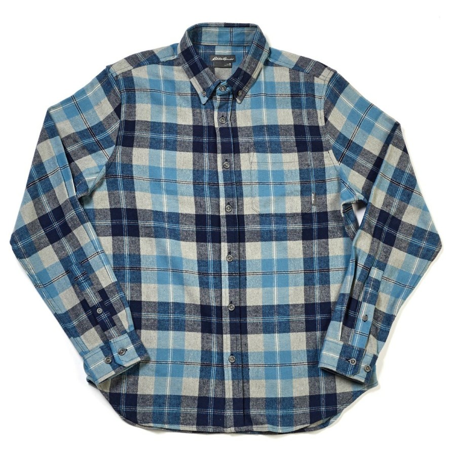 Clothing * | New Eddie-Bauer Clothing Mens Eddie Bauer Flex Flannel Shirt Chambray