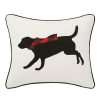 Bed * | Wholesale Eddie-Bauer Home Decor Eddie Bauer Winter Lab Dog Rectangle Decorative Pillow 16 20 Red/Black