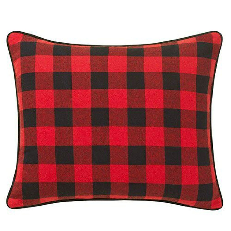 Bed * | Wholesale Eddie-Bauer Home Decor Eddie Bauer Winter Lab Dog Rectangle Decorative Pillow 16 20 Red/Black