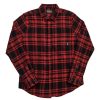 Clothing * | Cheapest Eddie-Bauer Clothing Mens Eddie Bauer Flex Flannel Shirt Black/Red