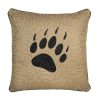 Bed * | Outlet Donna-Sharp Home Decor Donna Sharp Bear Walk Plaid Paw Decorative Pillow 18 18 Brown/Black