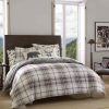 Bed * | Brand New Eddie-Bauer Bed Eddie Bauer Alder Plaid 180 Thread Count Duvet Cover Set Charcoal