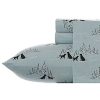 Bed * | Coupon Eddie-Bauer Bed Eddie Bauer Dog Friends Flannel Sheet Set Spa-Blue