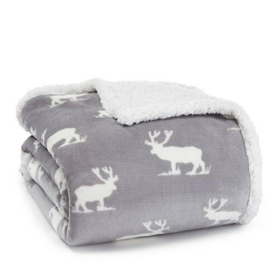 Bed * | Deals Eddie-Bauer Bed Eddie Bauer Elk Stance Throw Grey