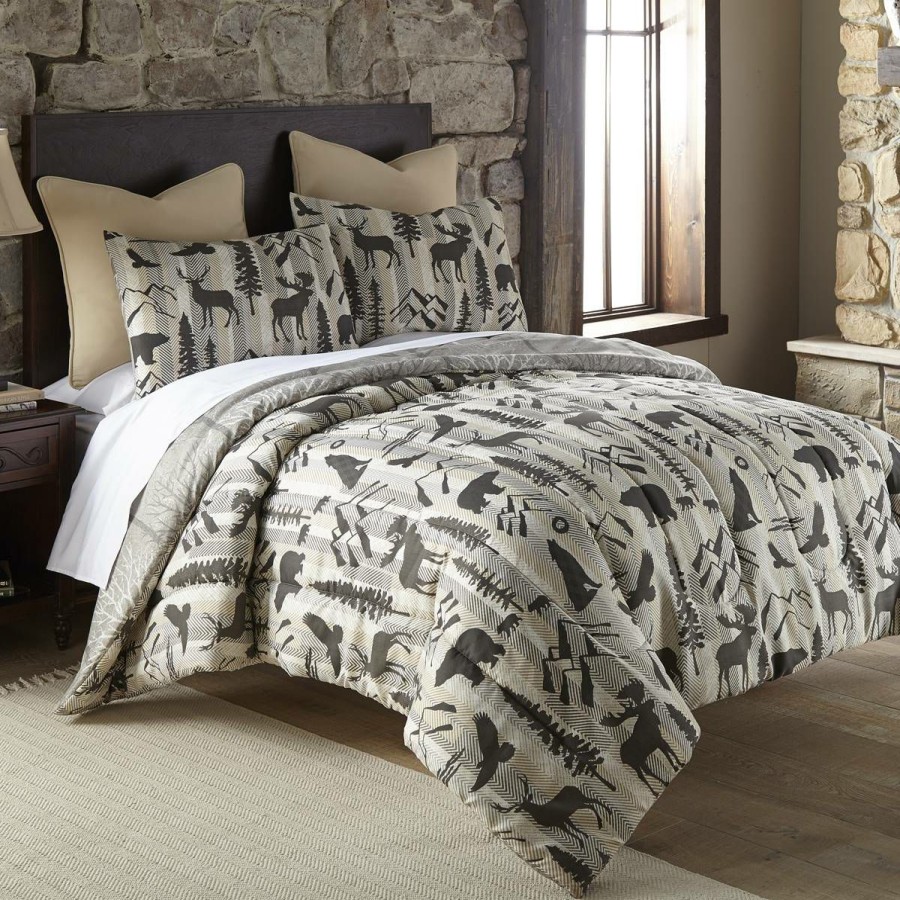 Bed * | Buy Donna-Sharp Bed Your Lifestyle By Donna Sharp Forest Weave Comforter Set Black/Multi