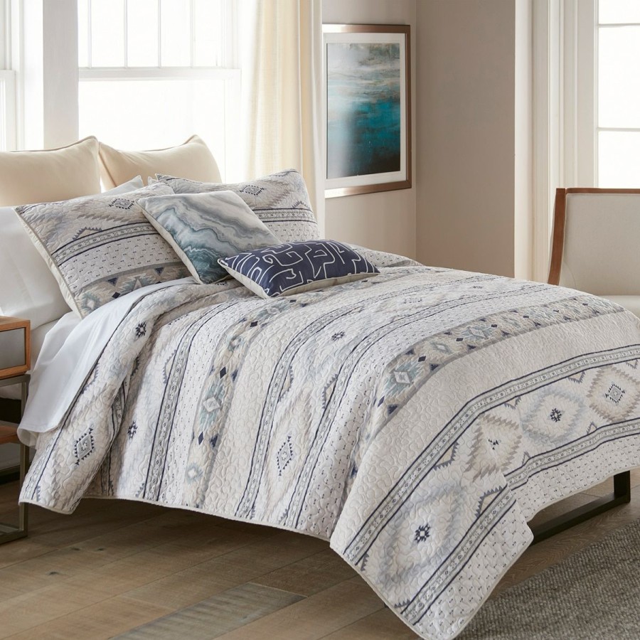 Bed * | Buy Donna-Sharp Bed Donna Sharp Windswept 140 Tc Quilt Set White