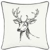 Bed * | Discount Eddie-Bauer Home Decor Eddie Bauer Winter Morning Stag Decorative Pillow 20 20 Black