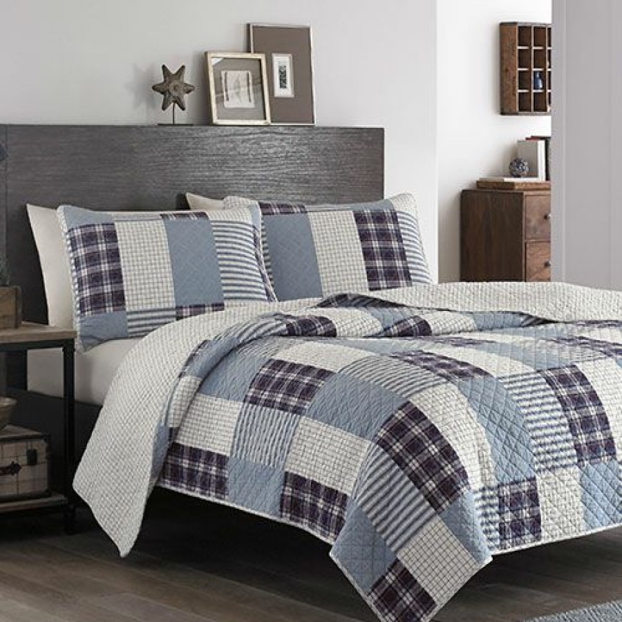 Bed * | Best Deal Eddie-Bauer Bed Eddie Bauer Camano Island Quilt Set Plum