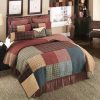 Bed * | Brand New Donna-Sharp Bed Donna Sharp Campfire Square Cotton Quilt Set Rust-Multi