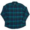 Clothing * | Budget Eddie-Bauer Clothing Mens Big & Tall Eddie Bauer Flex Flannel Shirt Dark Teal Dark-Teal