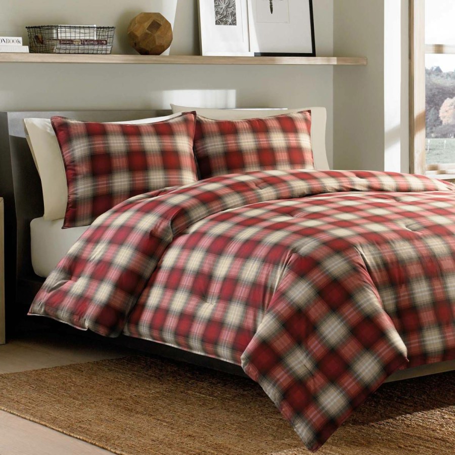 Bed * | Coupon Eddie-Bauer Bed Eddie Bauer Navigation Plaid Comforter Set Red